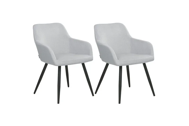 2 ruokatuolia Casmalia - Harmaa, musta - Huonekalut - Tuoli & nojatuoli - Ruokapöydän tuolit