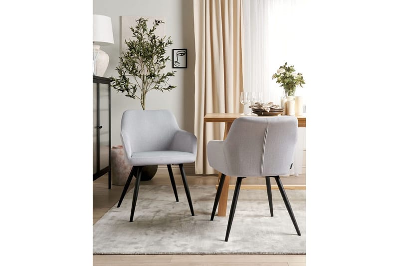 2 ruokatuolia Casmalia - Harmaa, musta - Huonekalut - Tuoli & nojatuoli - Ruokapöydän tuolit