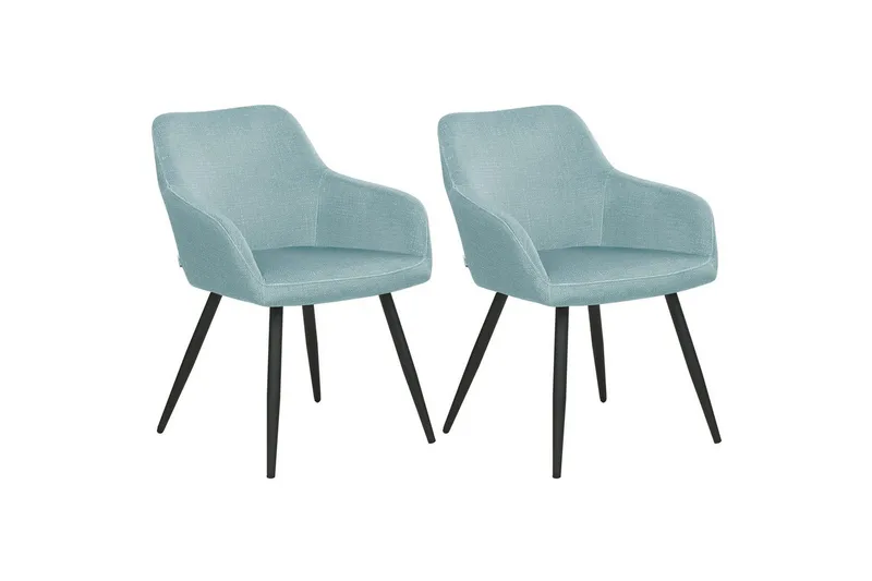 2 ruokatuolia Casmalia - Sininen, Musta - Huonekalut - Tuoli & nojatuoli - Ruokapöydän tuolit