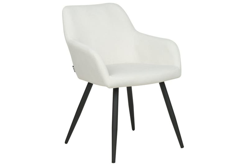2 ruokatuolia Casmalia - Valkoinen, Musta - Huonekalut - Tuoli & nojatuoli - Ruokapöydän tuolit