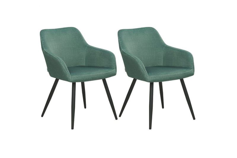 2 ruokatuolia Casmalia, Vihreä, musta