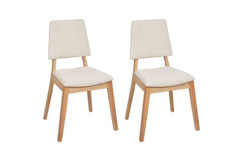 2 ruokatuolia Merrill - Vaalea puu, beige - Huonekalut - Tuoli & nojatuoli - Ruokapöydän tuolit