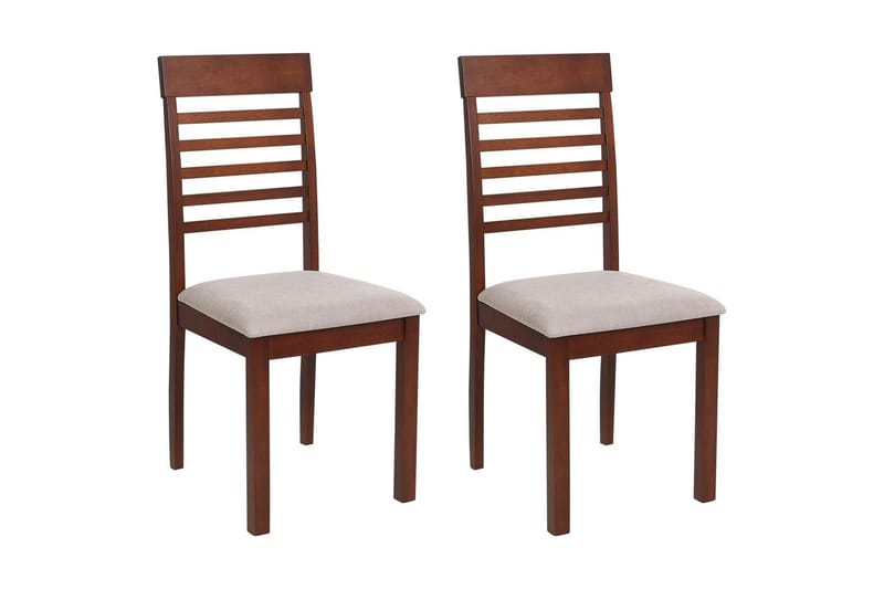 2 ruokatuolia Ortley, Tumma puu, beige