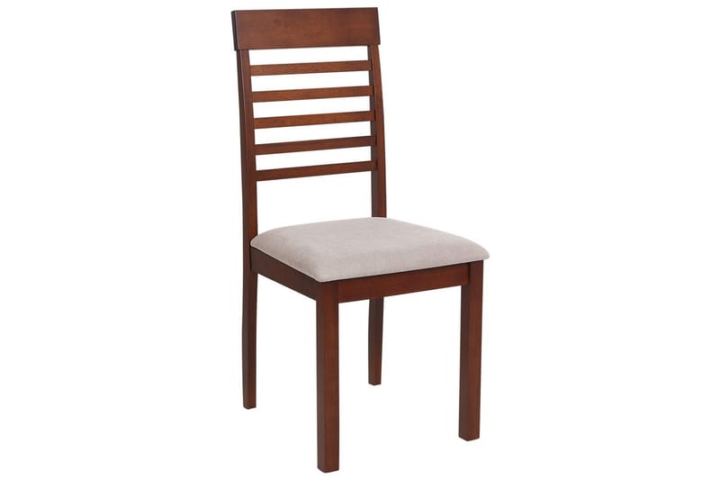 2 ruokatuolia Ortley - Tumma puu, beige - Huonekalut - Tuoli & nojatuoli - Ruokapöydän tuolit