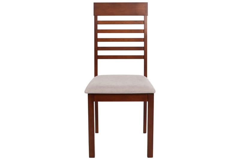 2 ruokatuolia Ortley - Tumma puu, beige - Huonekalut - Tuoli & nojatuoli - Ruokapöydän tuolit