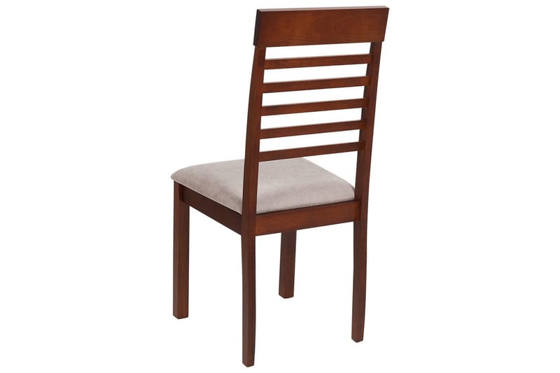 2 ruokatuolia Ortley - Tumma puu, beige - Huonekalut - Tuoli & nojatuoli - Ruokapöydän tuolit