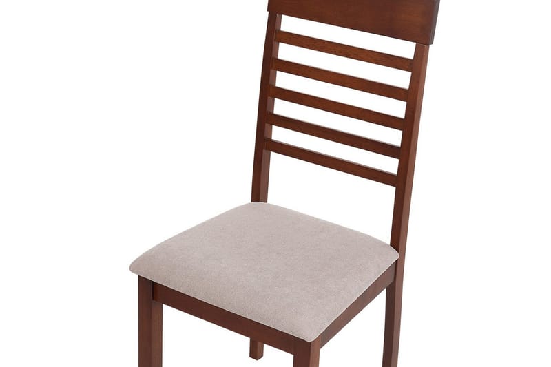 2 ruokatuolia Ortley - Tumma puu, beige - Huonekalut - Tuoli & nojatuoli - Ruokapöydän tuolit