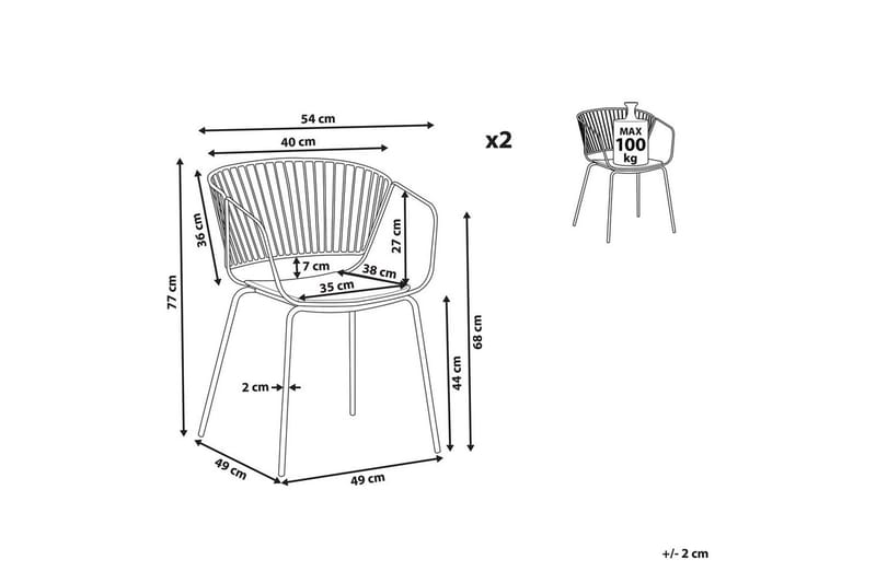 2 ruokatuolia Rigby - Huonekalut - Tuoli & nojatuoli - Ruokapöydän tuolit