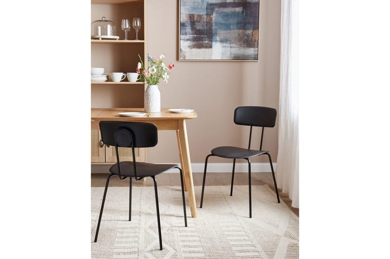 2 ruokatuolia Sibley - Musta - Huonekalut - Tuoli & nojatuoli - Ruokapöydän tuolit