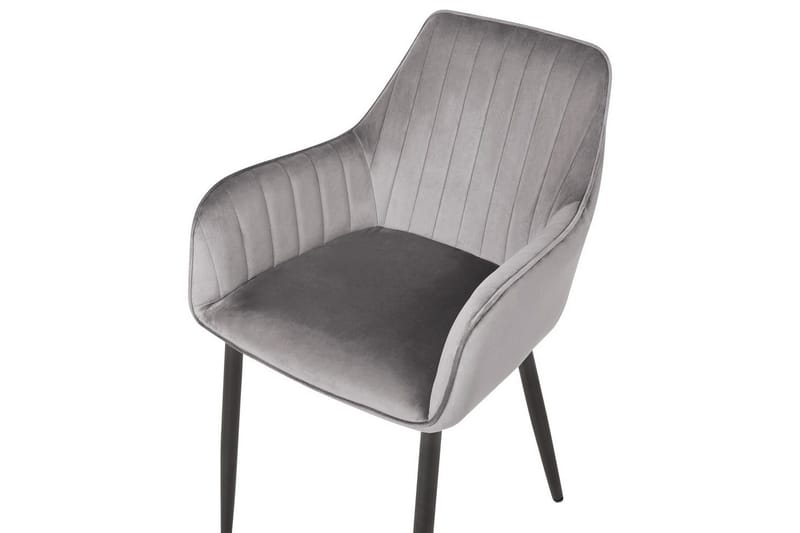 2 ruokatuolia Wellston - Harmaa, musta - Huonekalut - Tuoli & nojatuoli - Ruokapöydän tuolit