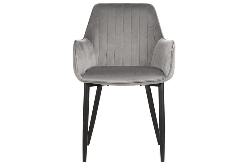 2 ruokatuolia Wellston - Harmaa, musta - Huonekalut - Tuoli & nojatuoli - Ruokapöydän tuolit