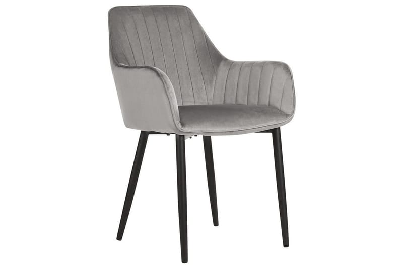 2 ruokatuolia Wellston - Harmaa, musta - Huonekalut - Tuoli & nojatuoli - Ruokapöydän tuolit