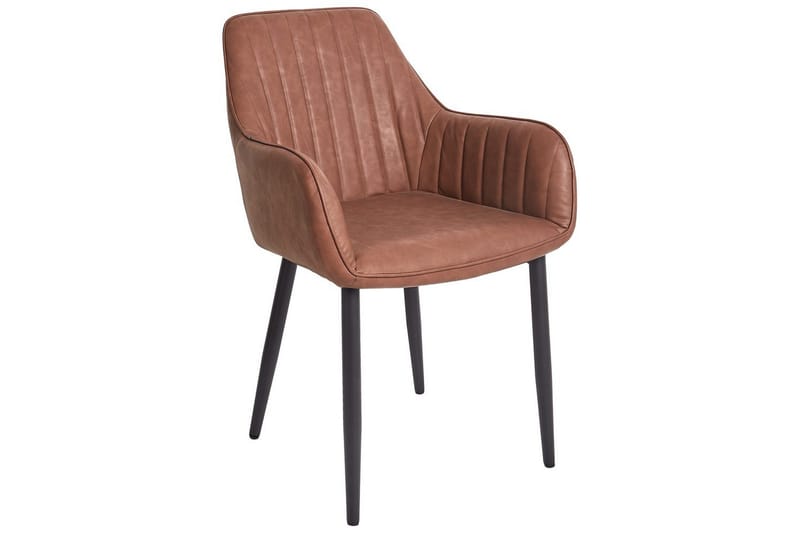 2 ruokatuolia Wellston - Ruskea, Musta - Huonekalut - Tuoli & nojatuoli - Ruokapöydän tuolit