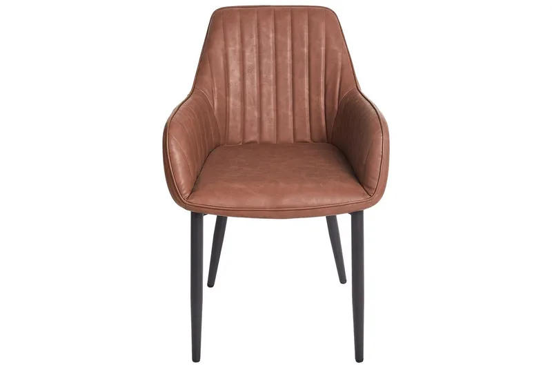 2 ruokatuolia Wellston - Ruskea, Musta - Huonekalut - Tuoli & nojatuoli - Ruokapöydän tuolit