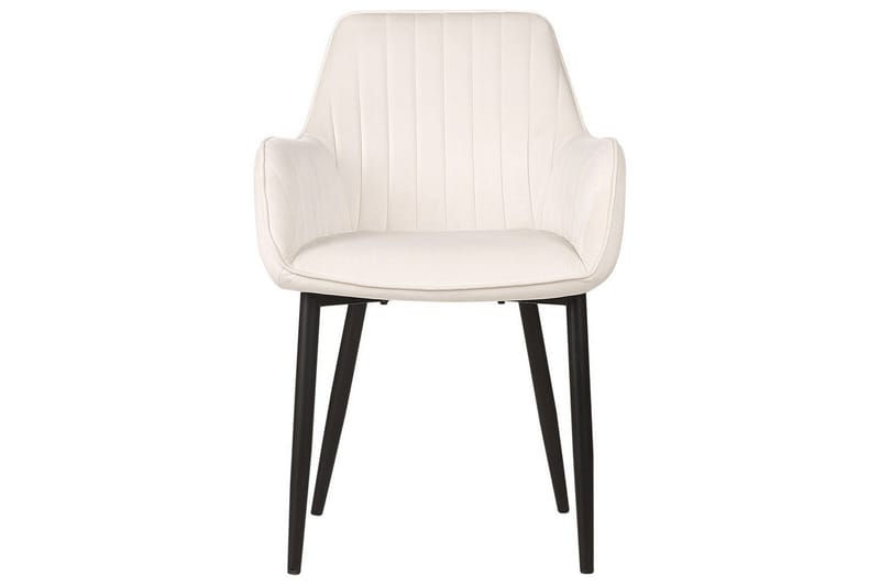 2 ruokatuolia Wellston - Valkoinen, Musta - Huonekalut - Tuoli & nojatuoli - Ruokapöydän tuolit