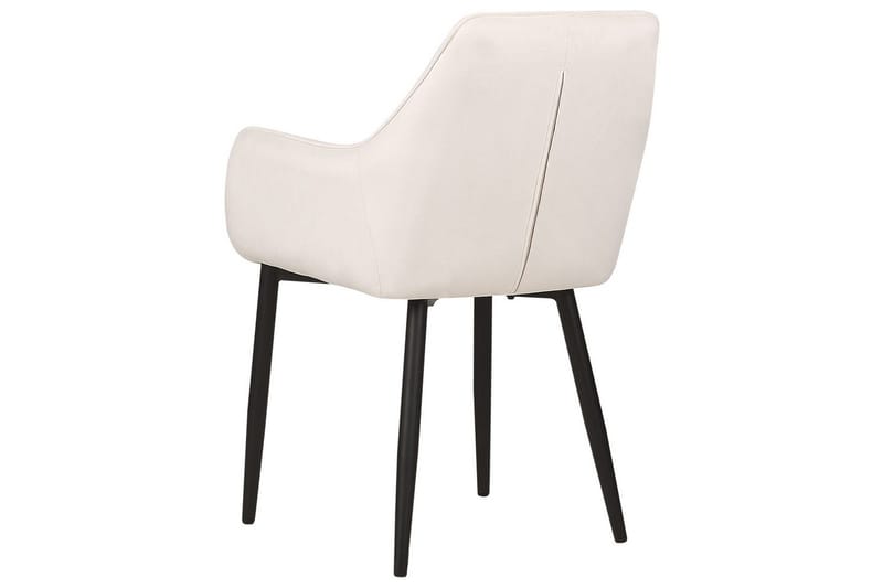 2 ruokatuolia Wellston - Valkoinen, Musta - Huonekalut - Tuoli & nojatuoli - Ruokapöydän tuolit