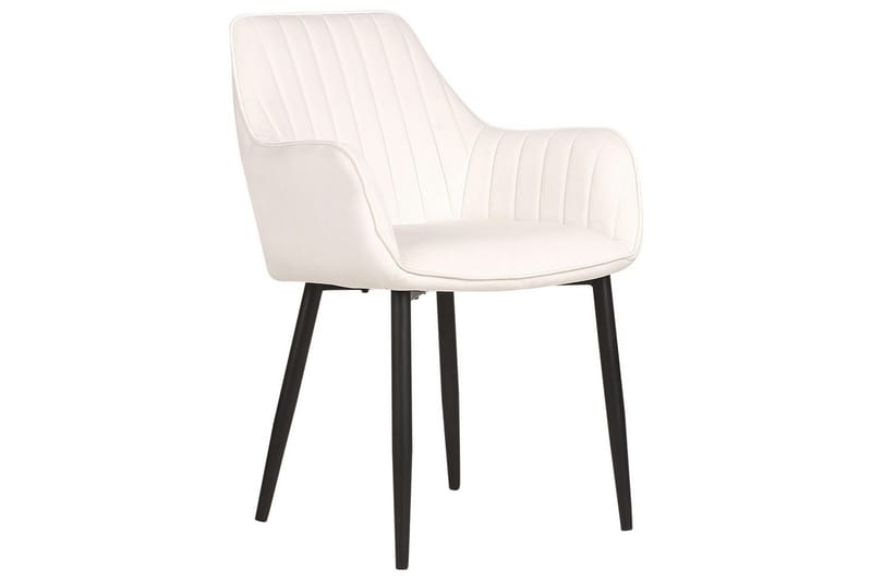 2 ruokatuolia Wellston - Valkoinen, Musta - Huonekalut - Tuoli & nojatuoli - Ruokapöydän tuolit