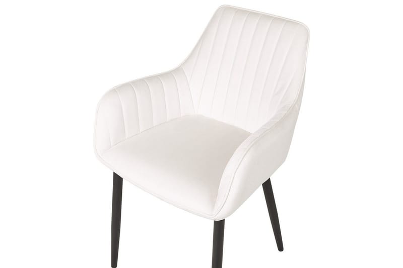 2 ruokatuolia Wellston - Valkoinen, Musta - Huonekalut - Tuoli & nojatuoli - Ruokapöydän tuolit