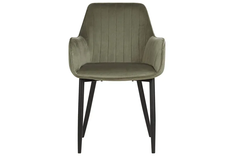 2 ruokatuolia Wellston - Vihreä, musta - Huonekalut - Tuoli & nojatuoli - Ruokapöydän tuolit
