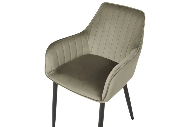 2 ruokatuolia Wellston - Vihreä, musta - Huonekalut - Tuoli & nojatuoli - Ruokapöydän tuolit