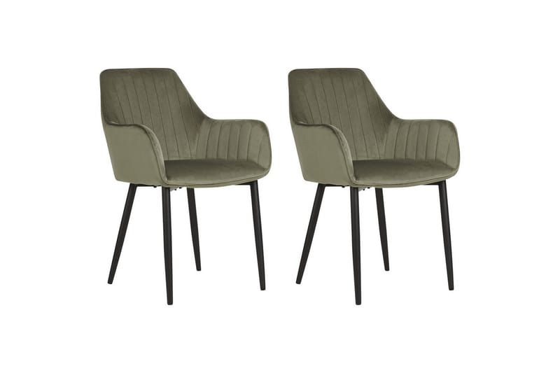 2 ruokatuolia Wellston, Vihreä, musta