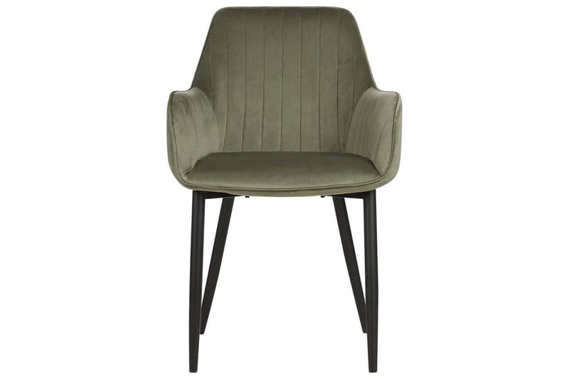 2 ruokatuolia Wellston - Vihreä, musta - Huonekalut - Tuoli & nojatuoli - Ruokapöydän tuolit