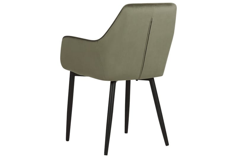 2 ruokatuolia Wellston - Vihreä, musta - Huonekalut - Tuoli & nojatuoli - Ruokapöydän tuolit