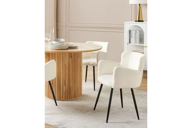 2 ruokatuolin Bouclé-setti Sanilac - Huonekalut - Tuoli & nojatuoli - Ruokapöydän tuolit