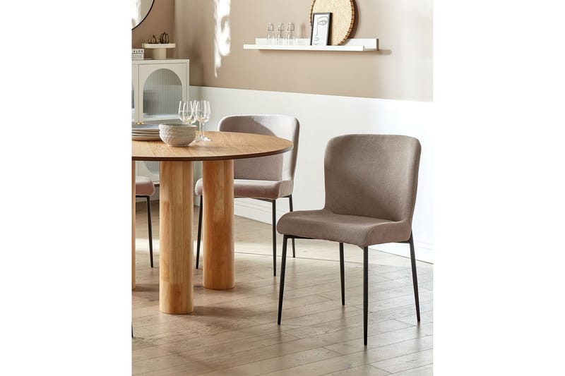 2 ruokatuolin setti Ada - Beige, harmaa, musta - Huonekalut - Tuoli & nojatuoli - Ruokapöydän tuolit