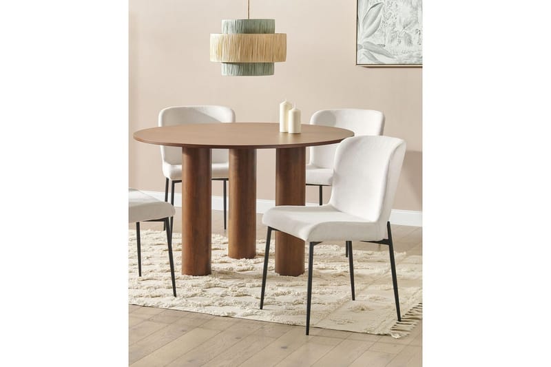 2 ruokatuolin setti Ada - Valkoinen, Musta - Huonekalut - Tuoli & nojatuoli - Ruokapöydän tuolit