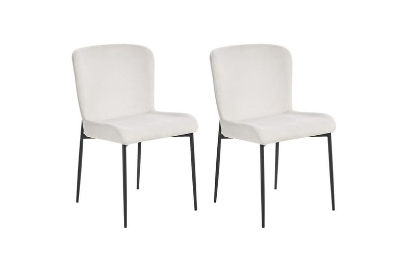 2 ruokatuolin setti Ada, Valkoinen, Musta