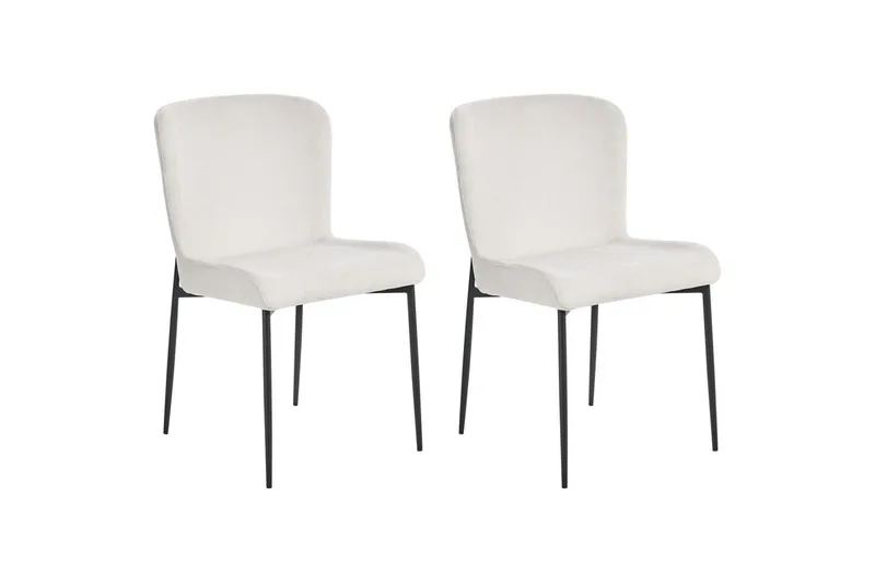 2 ruokatuolin setti Ada, Valkoinen, Musta
