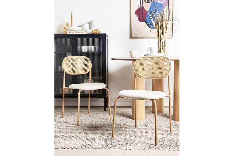 2 ruokatuolin setti Adaver - Vaalea puu, beige - Huonekalut - Tuoli & nojatuoli - Ruokapöydän tuolit