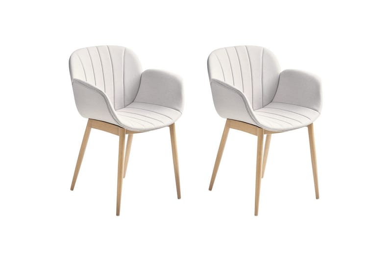 2 ruokatuolin setti Alice, Harmaa, vaalea puu