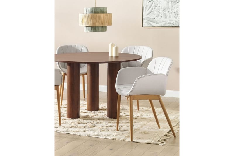 2 ruokatuolin setti Alice - Harmaa, vaalea puu - Huonekalut - Tuoli & nojatuoli - Ruokapöydän tuolit