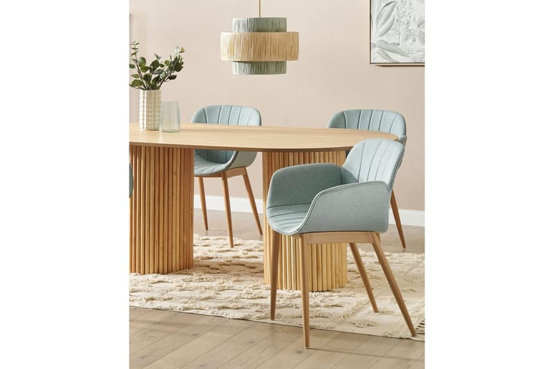 2 ruokatuolin setti Alice - Vihreä, vaalea puu - Huonekalut - Tuoli & nojatuoli - Ruokapöydän tuolit