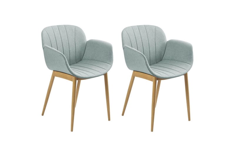 2 ruokatuolin setti Alice - Vihreä, vaalea puu - Huonekalut - Tuoli & nojatuoli - Ruokapöydän tuolit