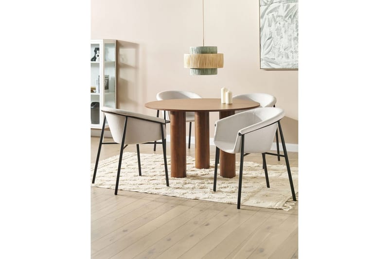 2 ruokatuolin setti Ames - Beige, musta - Huonekalut - Tuoli & nojatuoli - Ruokapöydän tuolit