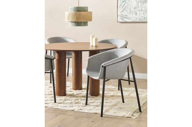 2 ruokatuolin setti Ames - Harmaa, musta - Huonekalut - Tuoli & nojatuoli - Ruokapöydän tuolit