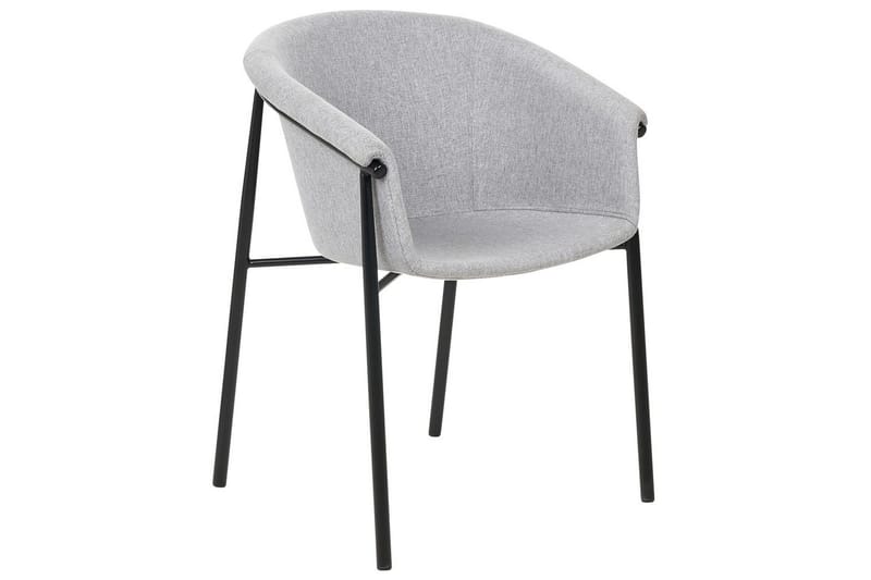 2 ruokatuolin setti Ames - Harmaa, musta - Huonekalut - Tuoli & nojatuoli - Ruokapöydän tuolit
