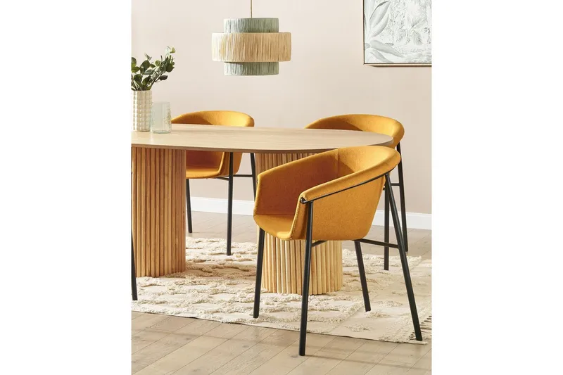 2 ruokatuolin setti Ames - Oranssi, musta - Huonekalut - Tuoli & nojatuoli - Ruokapöydän tuolit