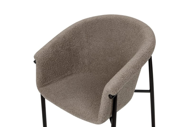 2 ruokatuolin setti Ames - Taupe, musta - Huonekalut - Tuoli & nojatuoli - Ruokapöydän tuolit
