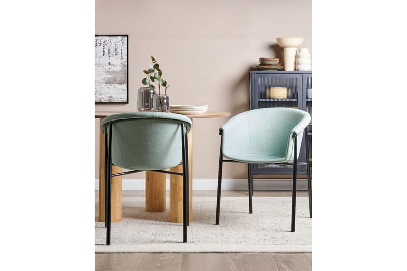 2 ruokatuolin setti Ames - Vihreä, musta - Huonekalut - Tuoli & nojatuoli - Ruokapöydän tuolit