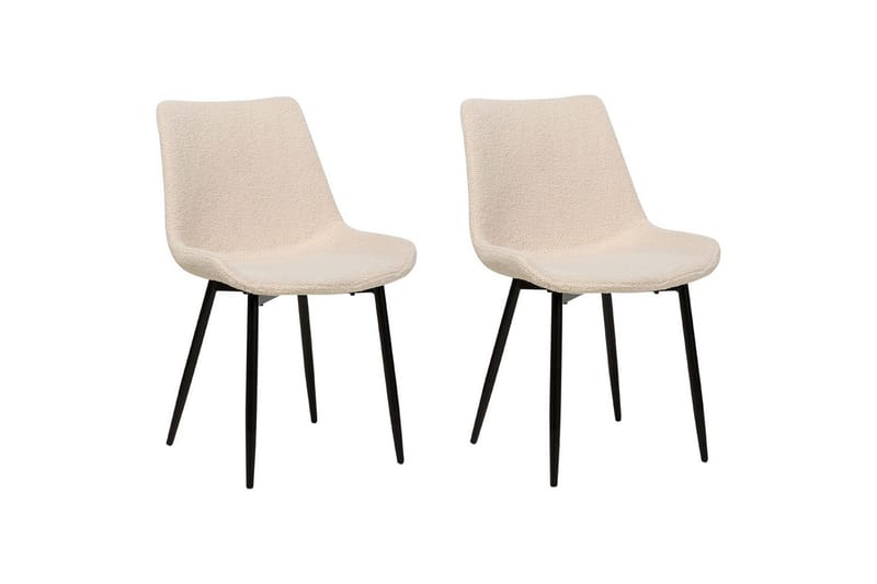 2 ruokatuolin setti Avilla - Beige, musta - Huonekalut - Tuoli & nojatuoli - Ruokapöydän tuolit