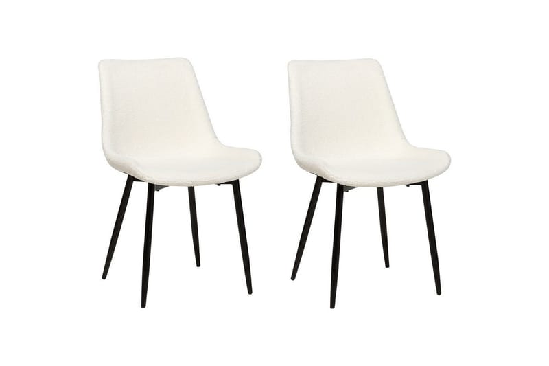 2 ruokatuolin setti Avilla - Valkoinen, Musta - Huonekalut - Tuoli & nojatuoli - Ruokapöydän tuolit