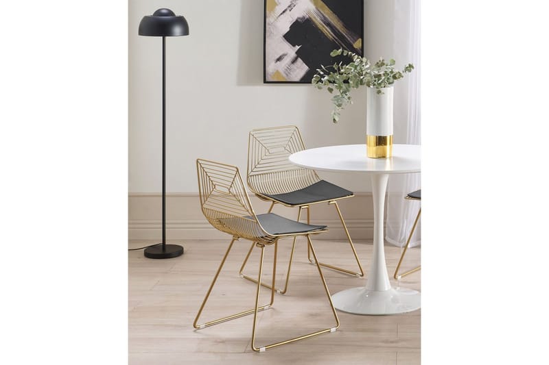 2 ruokatuolin setti Beatty - Kulta, musta - Huonekalut - Tuoli & nojatuoli - Ruokapöydän tuolit