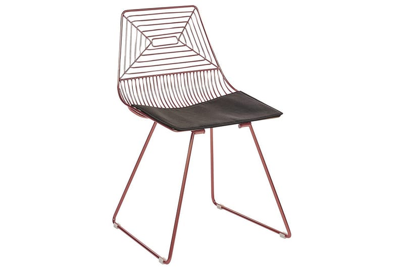 2 ruokatuolin setti Beatty - Ruusu kulta, musta - Huonekalut - Tuoli & nojatuoli - Ruokapöydän tuolit