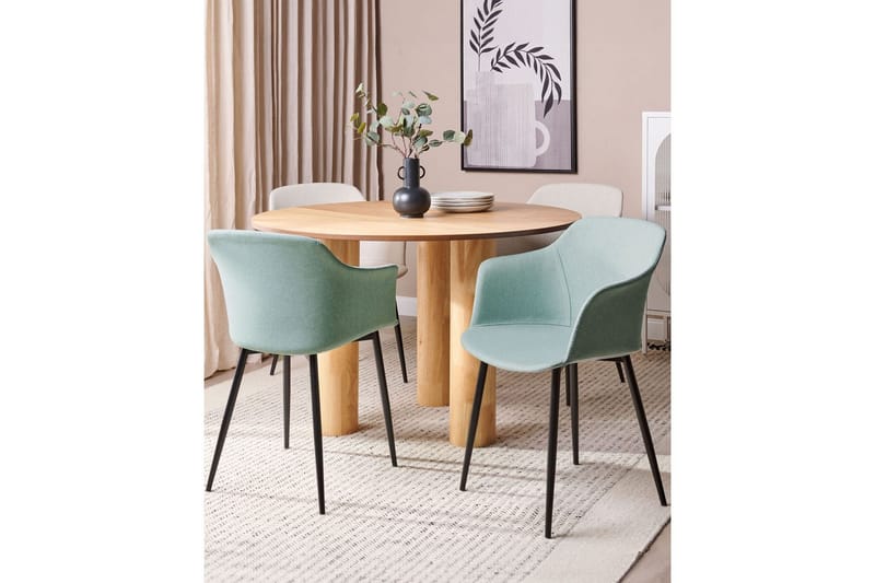 2 ruokatuolin setti Elim - Mintunvihreä, Musta - Huonekalut - Tuoli & nojatuoli - Ruokapöydän tuolit