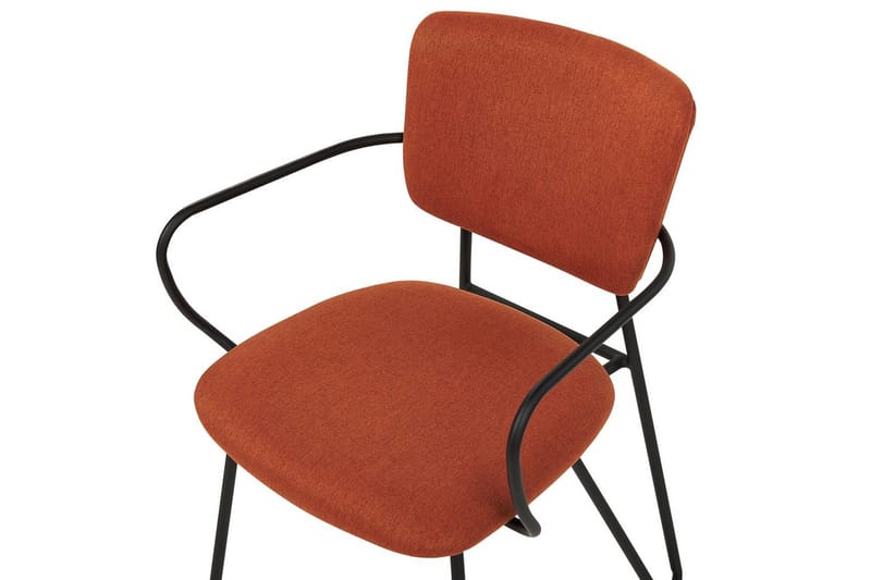 2 ruokatuolin setti Elko - Oranssi, musta - Huonekalut - Tuoli & nojatuoli - Ruokapöydän tuolit