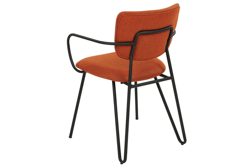 2 ruokatuolin setti Elko - Oranssi, musta - Huonekalut - Tuoli & nojatuoli - Ruokapöydän tuolit